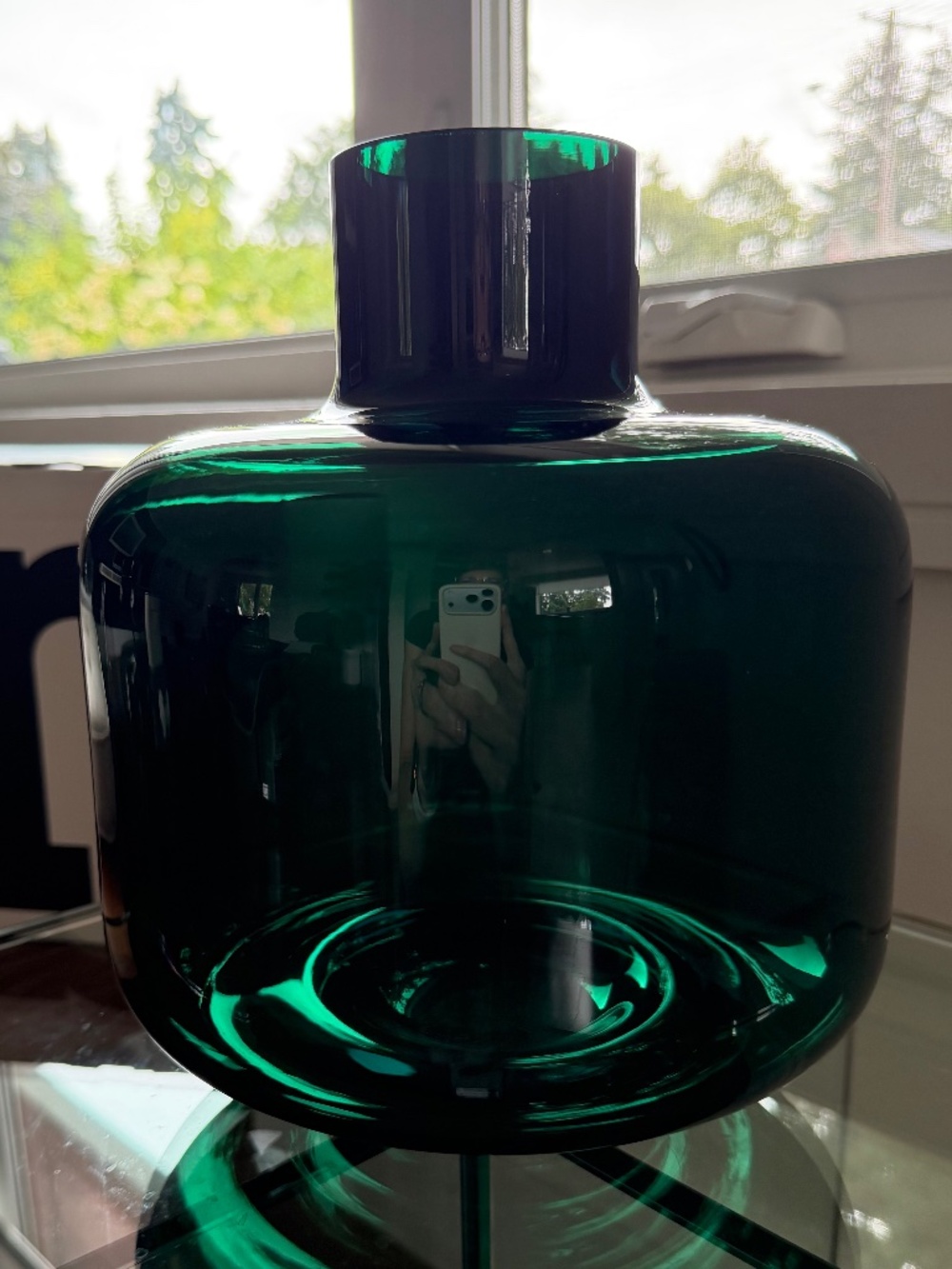 Marimekko Ming Vase Green | Mouth-Blown Glass | Perfect + Box